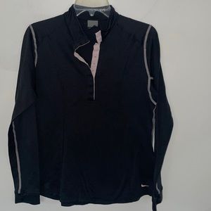 Nike Dri-Fit black/baby pink long sleeve top size M